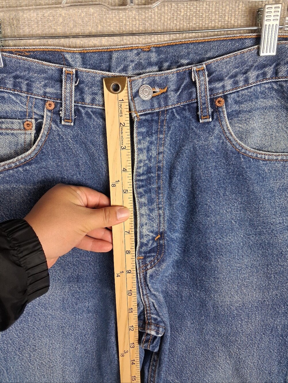 Levi’s 517 Bootcut Jeans Mens 36x34 Blue Denim Medium Wash Workwear Classic - Picture 10 of 12